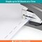 Stapler for Desk, 50 Sheets Effortless Stapler, Ergonomic Office Stapler, Low Force, One Touch Stapling Desk Stapler, Built-in Staple Remover, Portable & Space Save Size, Good for Home & Office